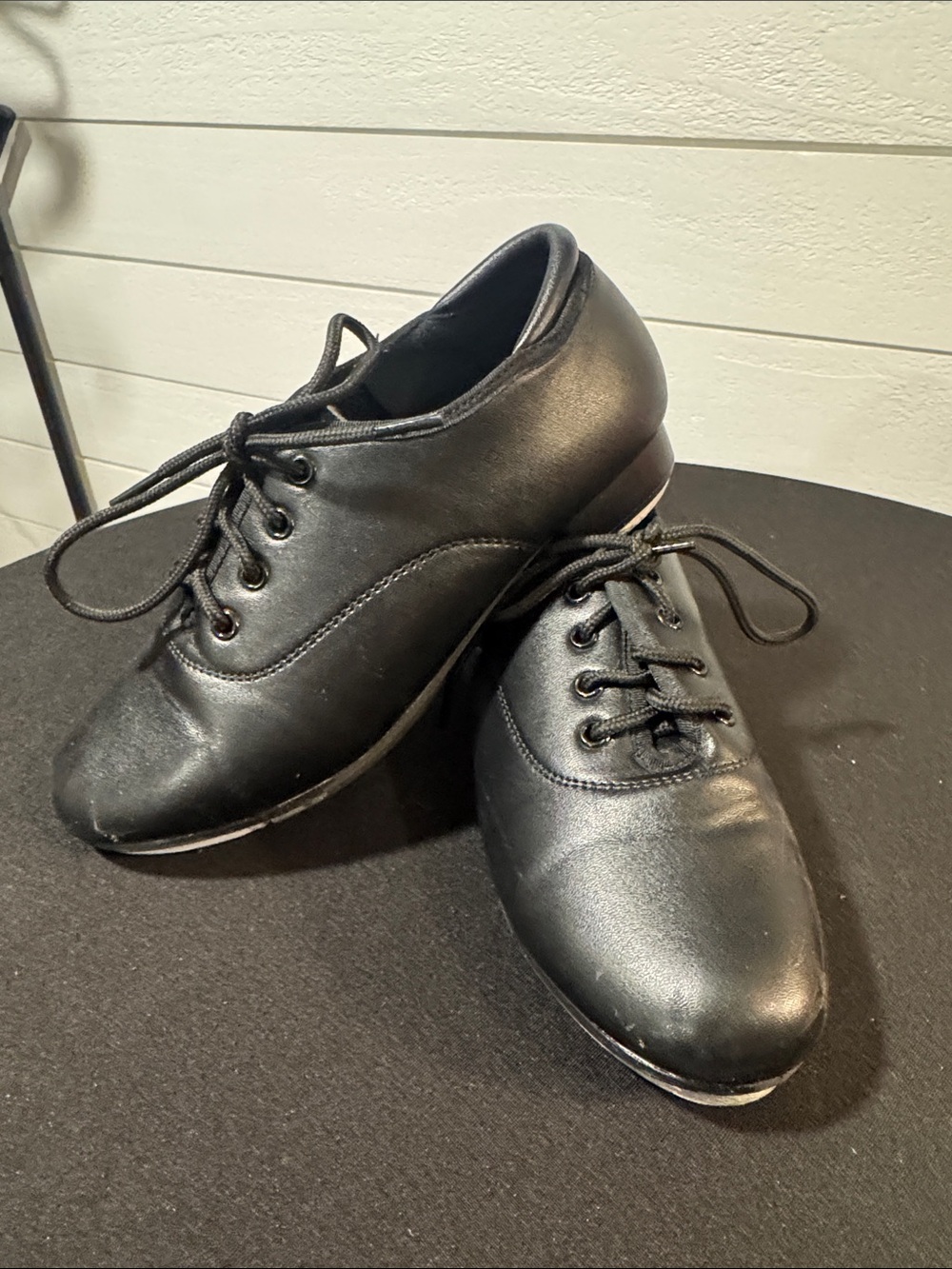Stelle Kids Oxford Black Lace-Up Tap Shoes- 2